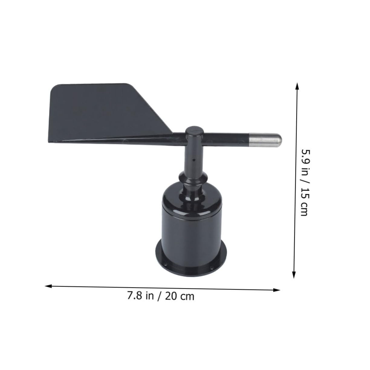 Yardwe Anemometer-Gehäuse Windanzeiger-Teil Windrichtung Anemometer-Abdeckung Windanemometer-Kunststoffschale Outdoor-Gehäuse Zubehör Windfahne Abs Schwarzes