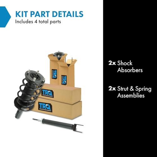 Image of TRQ Complete Strut Assembly & Shock Absorber Kit Complete Strut & Coil Spring Assembly Compatible with 2010-2012 Ford Taurus
