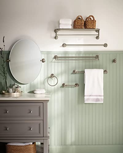 Moen DN6822BN Sage Collection Spot Resist Brushed Nickel 24-Inch Double-Towel Bar, Wall Mounted Bath Towel Hanger thumb #3