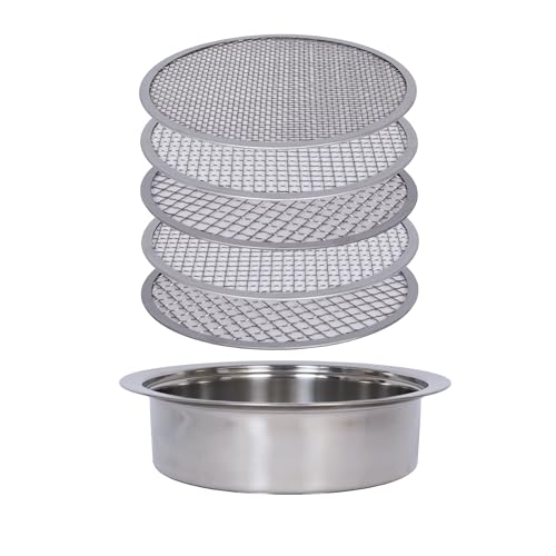 Soil Sifter Set with Mesh Sieves for Garden