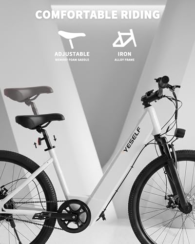 Electric Bike for Adults, 62.5/74 Miles 20 MPH Commuting Ebike, 750W Peak Mountain E Bike with 12/15.6Ah UL 2849 Certified Battery, 26“ Men Women EBike with Front/Full Suspension - Image 4