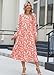 Zeagoo Long Sleeve Midi Dress for Women Fall Fashion 2025 A Line Dress Casual Swing Mini Dress for Beach Vacation Pink Floral