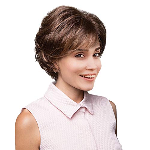 10 Polegadas Curto Ondulado Perucas Completas Estilo Neutro Cabelo Cabelo Moda Feminina