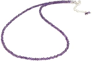 Gempires Purple Amethyst Beaded Choker Necklace: A Regal Gemstone Adornment