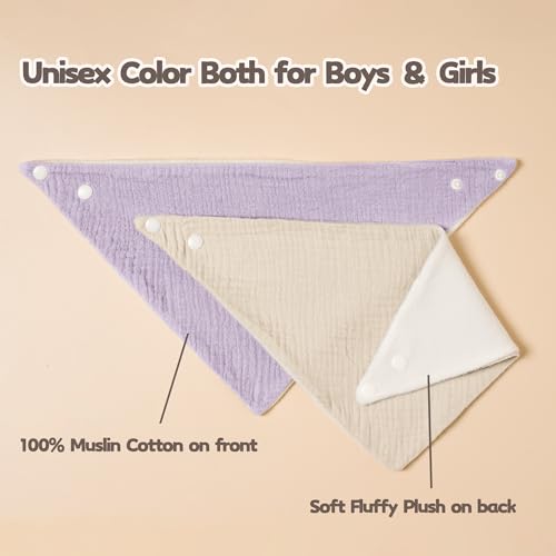 Susurration Muslin Baby Bibs 10Pack Baby Bandana Drool Bibs Soft Adjustable Newborn Bibs For Unisex Baby Girls & Boys thumb #5