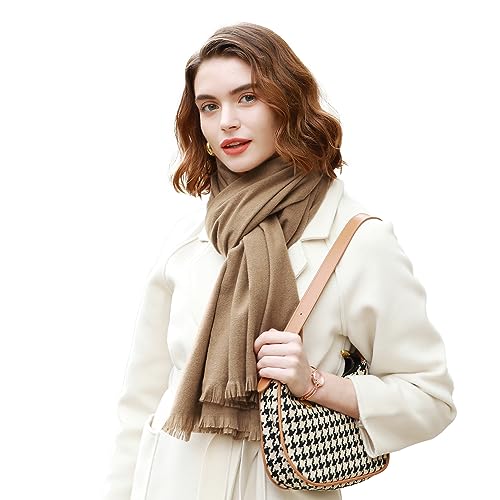 Châles doux et écharpes pour mariage : offrez un pashmina femme camel L pour l'hiver