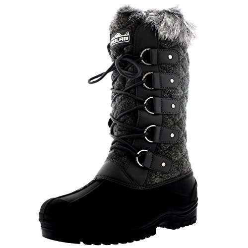 POLAR Womens Waterproof Tactical Mountain Walking Snow Knee Boots