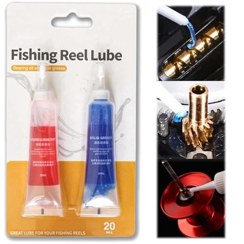 Kit de grasa y aceite de carrete de pesca, juego de herramientas de aceite de carrete de pesca, kit de grasa de rodamientos, aceite lubricante de equipo de pesca, mantenimiento de rodamientos de grasa