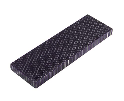 RECHERE 1pcs Knife Handle Scale Slabs Grips C-Tek Resin Snakeskin Honeycomb Pattern Purple Knives Sword Gun Making Material 120X40X8mm