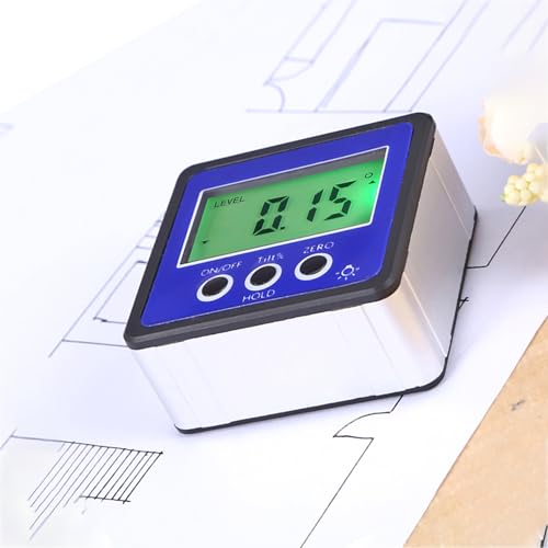 Medidor de ángulos digital con base magnética miniatura 5