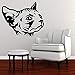 Produktbild jiushivr Nette Katze Kopf Vinyl Wandaufkleber Tiere Abziehbilder Abnehmbare Wandtattoos Für Wohnzimmer Kreativ Gestaltete Kunst 42x47 cm