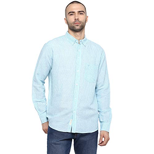 Image of Red Tape Men's Striped Regular Fit Casual Shirt