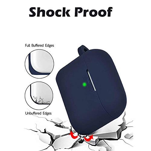Image of GRIPP Rubon Silicone Case with Carabiner for AirPods Pro (1st Generation), 360 Shock Protection, Precise Cutout, Wireless Charging Support, Durable & Stylish - Indigo
