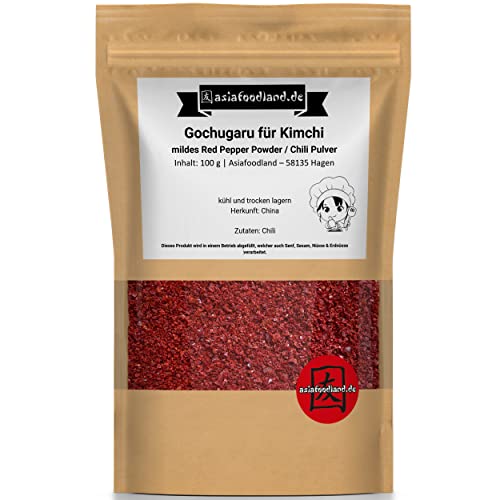 asiafoodland - Gochugaru - Chili Pulver für Kimchi - Red Pepper Powder, 1er Pack (1 x 100g)