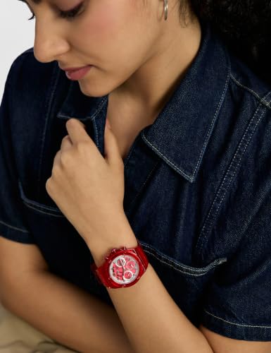 Image of Guess Women's| Analog Sport Watch| Sustainable Nylon Case| PU Strap | 30M Water Resistance