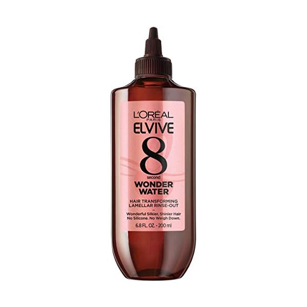 L’Oreal Paris Elvive 8 Second Wonder Water Lamellar, Rinse out Moisturizing Hair Treatment for Silky, Shiny Looking Hair, 6.8 FL; Oz