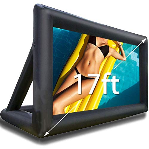 Pantalla proyector inflable exterior de 17 pies blow up para mega movies y teatro terraza