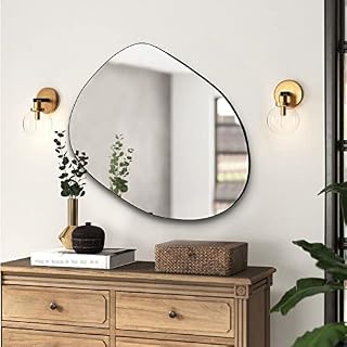 LVNGD Irregular Wall Mirror (21.5" x 29.5") Wall Decor Asymmetrical Mirror Asymmetric Mirror Aesthetic Wall Decor Home Decor