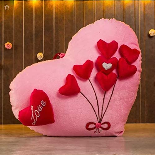 Delicado Soft Plush Cushion Pillow in Heart Shape (Pillow_Pink 7 Hearts) (B09V5NG8JP) Amazon Price History, Amazon Price Tracker