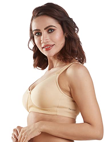 Image of SONARI Womens High Coverage Regular Bra | Poly Cotton Fabric, Non Padded, Non Wired, Comfort Bra | Adjustable and Wide Shoulder Straps, U Back Design with Hook & Eye Closure - Lavish