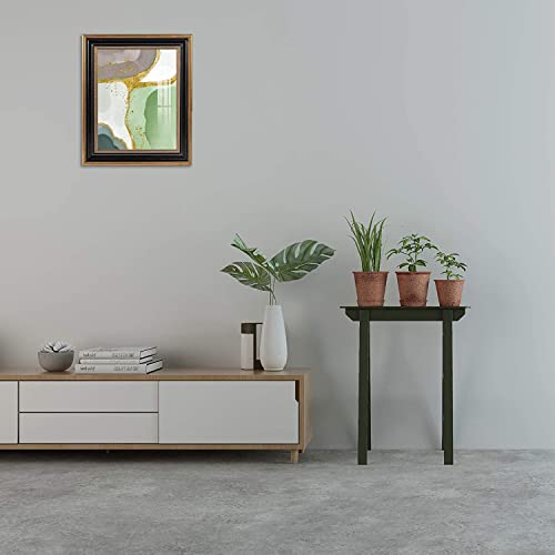 Space Art Deco, 11X14 Picture Frame With Mat For 8X10 Photo Or Display 11X14 Poster Frame Without Mat, Shatter Resistant Glass Wall Mounting (Ornate Gold/Black) #TOP3