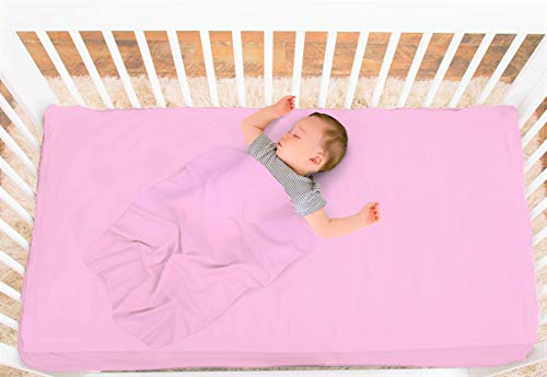 Every Thread Counts - Lot de 2 draps-housses pour berceau 100 % coton égyptien - Doux - Lisse - Durable (rose, 2 draps-housses pour berceau 70 x 140 cm) Cover