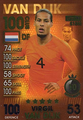 Preisvergleich Produktbild Match Attax 101 Virgil Van DIJK 100 Club Trading-Karte Nimmerland