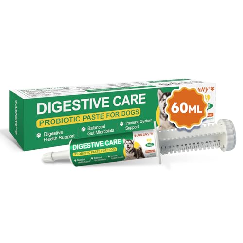 Probiotics for Dogs - Digestive Support Paste for Dogs - Digestive Care, Diarrhea, Loose Stools, Upset Stomach - Dog Gut Health Paste - Dog Probiotic with Prebiotics, Enzyme, Vitamins - Chicken Flavor