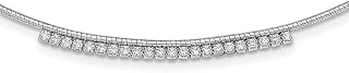 Prata Esterlina 925 Zircônia Cúbica Cz Extensão de 5 cm Corrente Omega Colar Pingente Colar Colar Gargantilha Fio Joias Finas Para Mulheres Presentes Para Ela, Zircônia cúbica