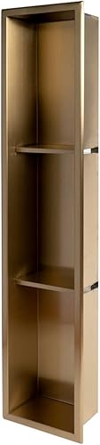 Miniatura 1 de ALFI brand ABNP0836-BG - Niche de ducha, dorado cepillado, 36 x 8 x 4