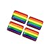 4PCS Soft Epoxy Mini Regenbogen Lesben Gay Pride Flag Abzeichen Emblem Aufkleber Aufkleber für Fahrzeug Auto Auto Motorrad Helm Home Decoration (30x20mm)