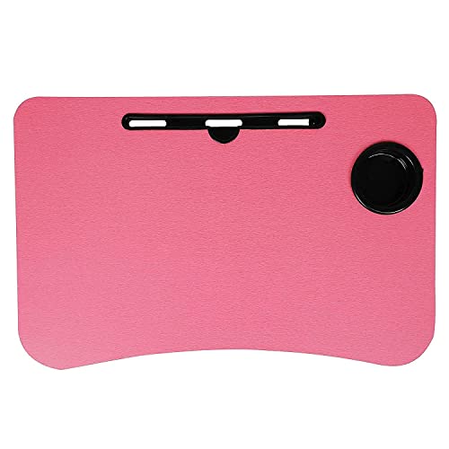 Image of Foldable Wooden Mini Laptop Table for Bed, Smart Study Table with Drawer Kids & Adults (C-Type -.PINK.)