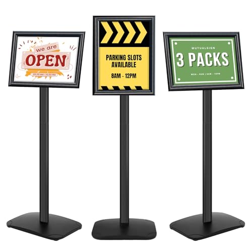 Support d'affiche sur pied A4 lot de 3 présentoirs de menu et panneau