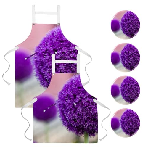 Tablier de cuisine pour restaurant bistrot et bar en lot de 2 avec broches