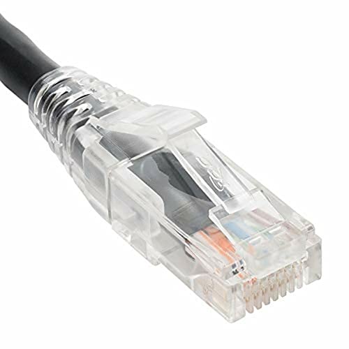 14 ft. Black Low Profile CAT5e Clear Boot Patch Cord