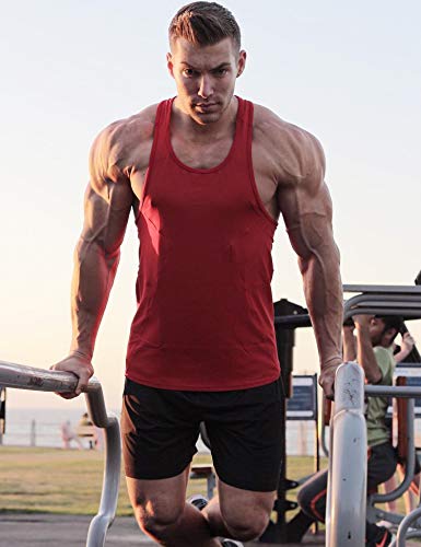 COOFANDY Men's 3 Pack Workout Tank Top Muscle Gym Sleeveless Shirts Bodybuilding Fitness T Shirts - Thumbnail 2