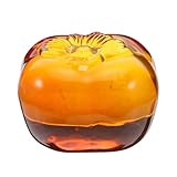 DOITOOL Fermacarte in Vetro a Forma di Cachi - Fermacarte da scrivania in Cristallo Resist...