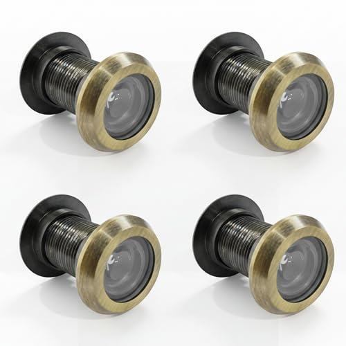 Image of Atlantic 180 Wide-Angle Door Eye Viewer for Main Door | Antique Finish Peephole | Pack of 4