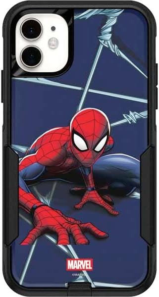 Skinit Decal Phone Skin Compatible with OtterBox Commuter iPhone 11 - Officially Licensed Marvel Spiderman Crawling Spiderman Design