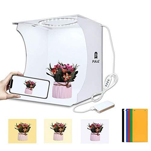 Portable Folding Mini 3 Modes Dimmable LED Ring Light Box 20cm Lightbox Photo