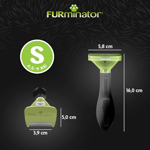FURminator deShedding-Tool Hund Größe S Kurzhaar - Hundebürste für kleine Hunde zur Entfernung der Unterwolle - Verbessertes Design