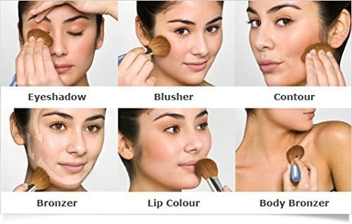 MACPLUS Premium Quality Makeup Brush Set, 24 Pieces Set with Black Leather Case