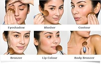 MACPLUS Premium Quality Makeup Brush Set, 24 Pieces Set with Black Leather Case