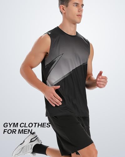 BOOMCOOL Tank top Men Shirt & Short Workout Sleeveless Gym Clothes Quick Dry for Active4