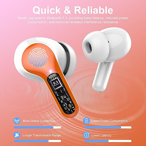 Auriculares-Inalambricos-Bluetooth-Auriculares-Bluetooth-53-con-Sonido-Envolvente-Controlador-de-142-mm-40-Horas-Cascos-Inalambricos-con-Reduccion-de-Ruido-Pantalla-LED-IP7-Impermeable-Naranja