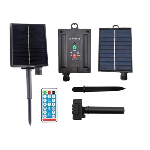Solar Gate Openers with Remote Complete Kit - 31V Waterproof Remote USB String Lights Solar Panel | Renewable Energy Controllers for Patio Shed Camping Indoor Garden Yard Pathway Farm