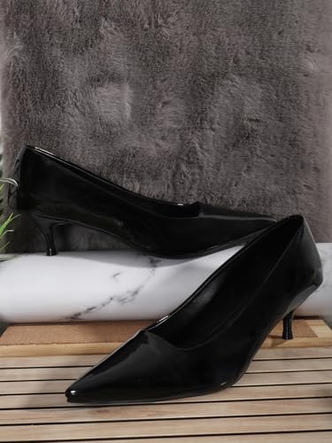 Image of Carlton London Women Comfortable Stiletto Heel Pointed Toe Slip On Fashion Shoes for Daily use, Office use, Casual use