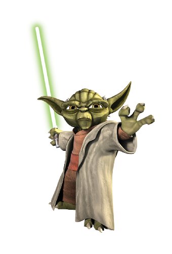 RoomMates RMK1402GM Star Wars: The Clone Wars Yoda Glow in The Dark Giant Wall Decal
