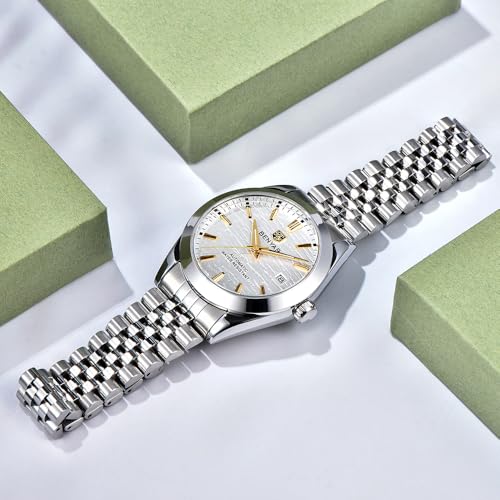 Image of BENYAR BY5209 Men's Automatic Mechanical Watch 40MM Waterproof Stainless Steel Band Luminous Casual Men Watch Date