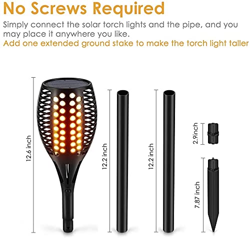 image for Aityvert Solar Torch Lights, Waterproof Flickering Flame Solar Torches